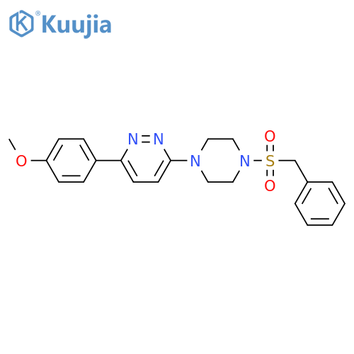 3-(4-methoxyphenyl)-6-(4-phenylmethanesulfonylpiperazin-1-yl)pyridazine structure