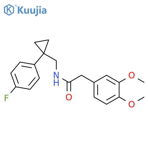 2-(3,4-dimethoxyphenyl)-N-{[1-(4-fluorophenyl)cyclopropyl]methyl}acetamide structure