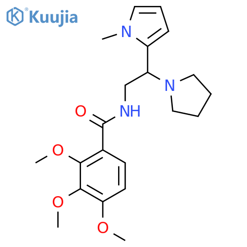 2,3,4-trimethoxy-N-[2-(1-methyl-1H-pyrrol-2-yl)-2-(pyrrolidin-1-yl)ethyl]benzamide structure