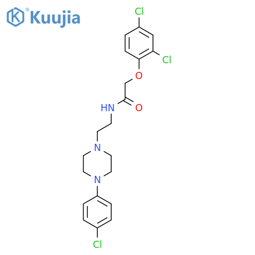 N-{2-[4-(4-chlorophenyl)piperazin-1-yl]ethyl}-2-(2,4-dichlorophenoxy)acetamide structure