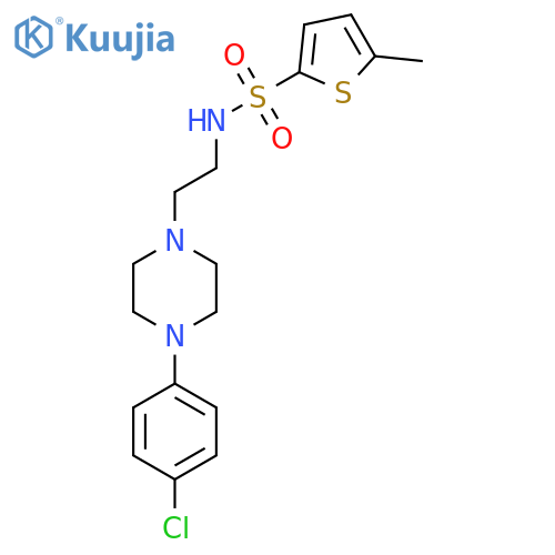 N-{2-[4-(4-chlorophenyl)piperazin-1-yl]ethyl}-5-methylthiophene-2-sulfonamide structure