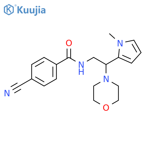 4-cyano-N-[2-(1-methyl-1H-pyrrol-2-yl)-2-(morpholin-4-yl)ethyl]benzamide structure