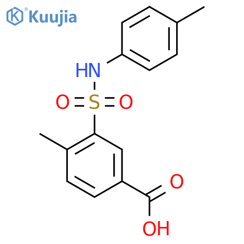 4-Methyl-3-{(4-methylphenyl)aminosulfonyl}benzoic acid structure