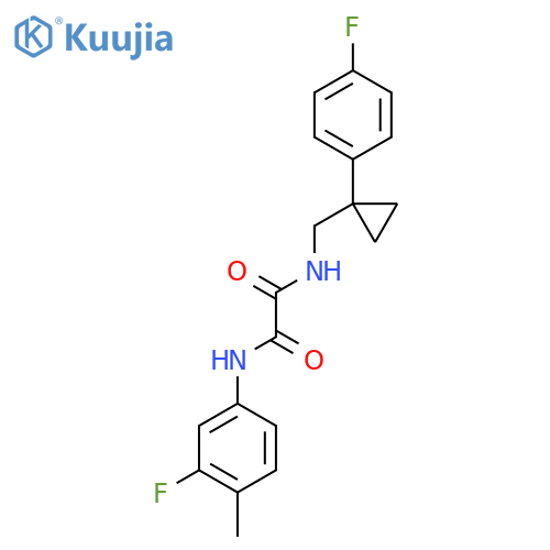 N'-(3-fluoro-4-methylphenyl)-N-{[1-(4-fluorophenyl)cyclopropyl]methyl}ethanediamide structure