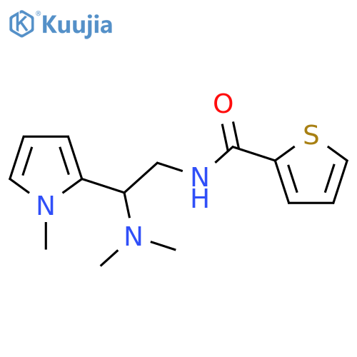 N-[2-(dimethylamino)-2-(1-methyl-1H-pyrrol-2-yl)ethyl]thiophene-2-carboxamide structure