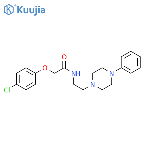 2-(4-chlorophenoxy)-N-[2-(4-phenylpiperazin-1-yl)ethyl]acetamide structure