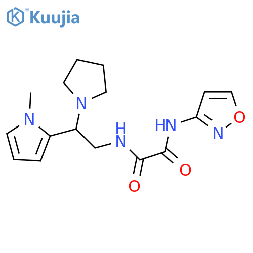 N'-[2-(1-methyl-1H-pyrrol-2-yl)-2-(pyrrolidin-1-yl)ethyl]-N-(1,2-oxazol-3-yl)ethanediamide structure