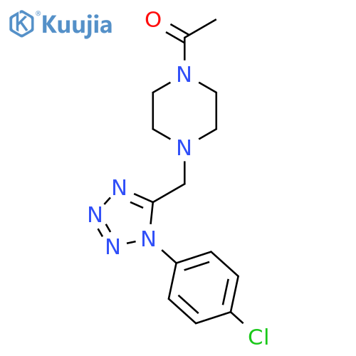 1-(4-{[1-(4-chlorophenyl)-1H-1,2,3,4-tetrazol-5-yl]methyl}piperazin-1-yl)ethan-1-one structure