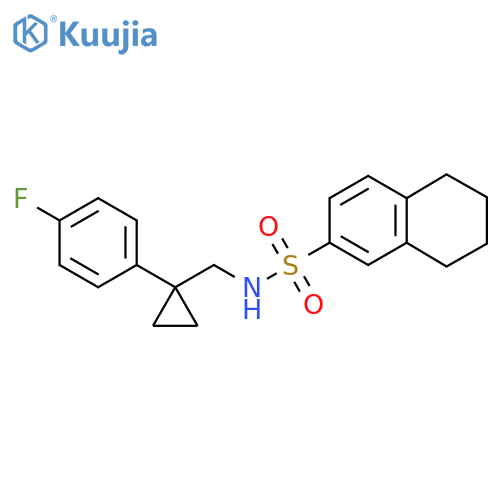N-{1-(4-fluorophenyl)cyclopropylmethyl}-5,6,7,8-tetrahydronaphthalene-2-sulfonamide structure