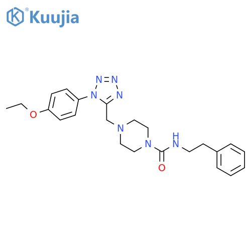 4-{[1-(4-ethoxyphenyl)-1H-1,2,3,4-tetrazol-5-yl]methyl}-N-(2-phenylethyl)piperazine-1-carboxamide structure
