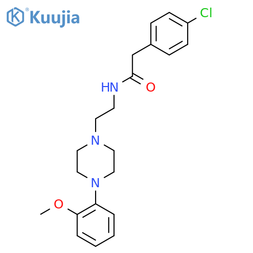 2-(4-chlorophenyl)-N-{2-[4-(2-methoxyphenyl)piperazin-1-yl]ethyl}acetamide structure