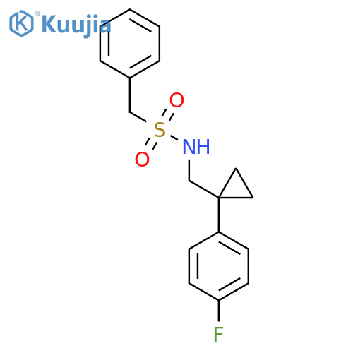 N-{[1-(4-fluorophenyl)cyclopropyl]methyl}-1-phenylmethanesulfonamide structure