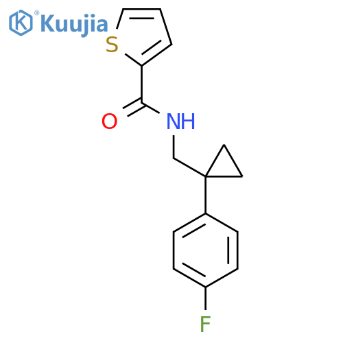 N-{[1-(4-fluorophenyl)cyclopropyl]methyl}thiophene-2-carboxamide structure