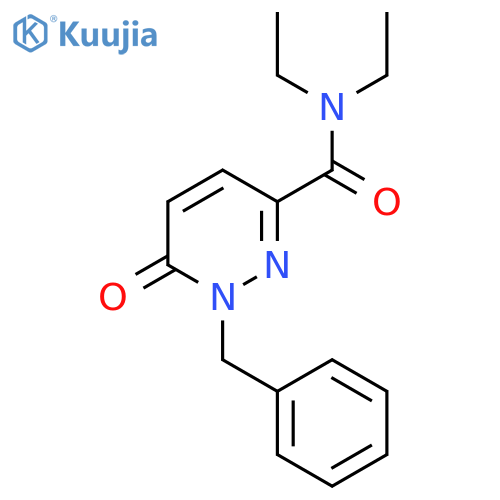 1-benzyl-N,N-diethyl-6-oxo-1,6-dihydropyridazine-3-carboxamide structure