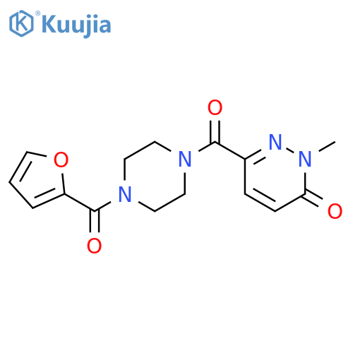 6-[4-(furan-2-carbonyl)piperazine-1-carbonyl]-2-methyl-2,3-dihydropyridazin-3-one structure