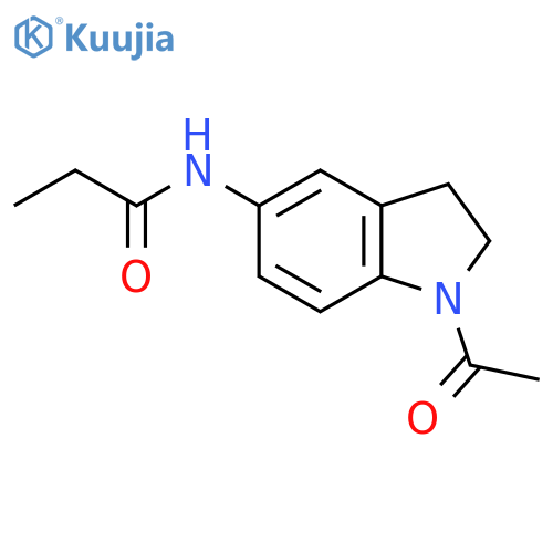 N-(1-acetyl-2,3-dihydro-1H-indol-5-yl)propanamide structure