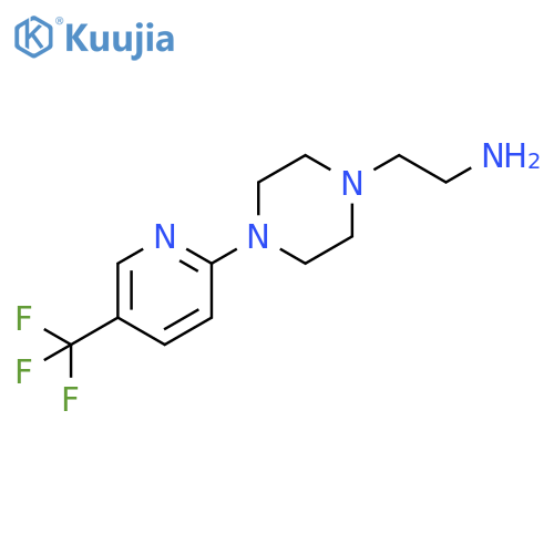 2-{4-[5-(trifluoromethyl)pyridin-2-yl]piperazin-1-yl}ethan-1-amine structure