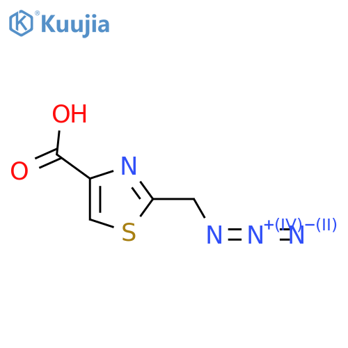 2-(azidomethyl)-1,3-thiazole-4-carboxylic acid structure