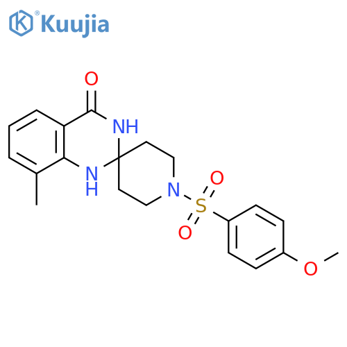 Spiro[piperidine-4,2'(1'H)-quinazolin]-4'(3'H)-one, 1-[(4-methoxyphenyl)sulfonyl]-8'-methyl- structure