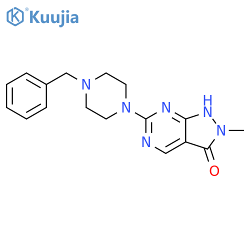 3H-Pyrazolo[3,4-d]pyrimidin-3-one,1,2-dihydro-2-methyl-6-[4-(phenylmethyl)-1-piperazinyl]- structure
