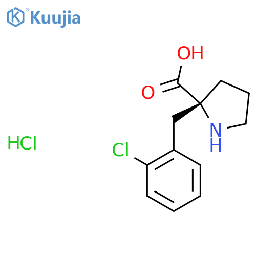 (R)-2-(2-Chlorobenzyl)pyrrolidine-2-carboxylic acid hydrochloride structure