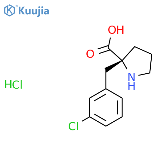 (R)-2-(3-Chlorobenzyl)pyrrolidine-2-carboxylic acid hydrochloride structure