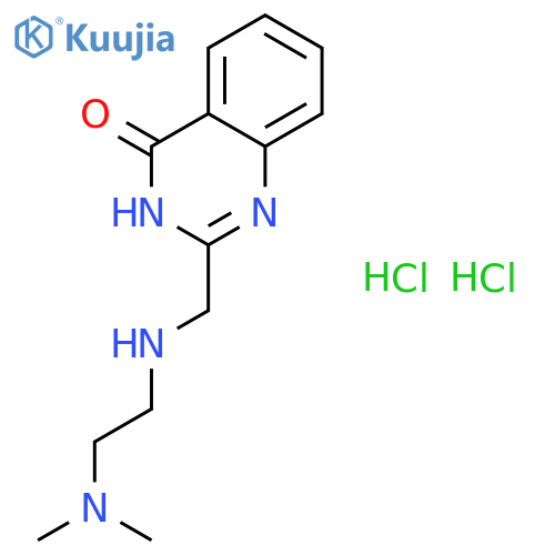 2-({2-(dimethylamino)ethylamino}methyl)-3,4-dihydroquinazolin-4-one dihydrochloride structure