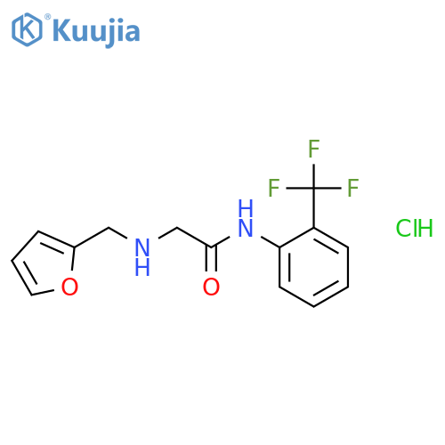 <br>2-[(2-furylmethyl)amino]-N-[2-(trifluoromethyl)phenyl]acetamide hydrochlori de structure