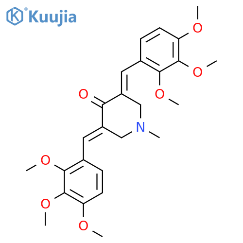 1-methyl-3,5-bis(2,3,4-trimethoxybenzylidene)-4-piperidinone structure