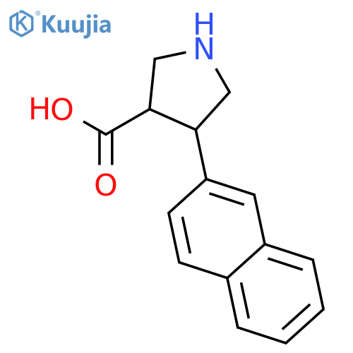(3S,4R)-4-(Naphthalen-2-yl)pyrrolidine-3-carboxylicacid structure