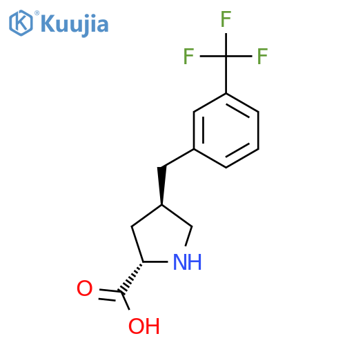 (2S,4R)-4-(3-(TRIFLUOROMETHYL)BENZYL)PYRROLIDINE-2-CARBOXYLIC ACID structure