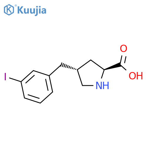 (2S,4R)-4-(3-Iodobenzyl)pyrrolidine-2-carboxylic acid structure