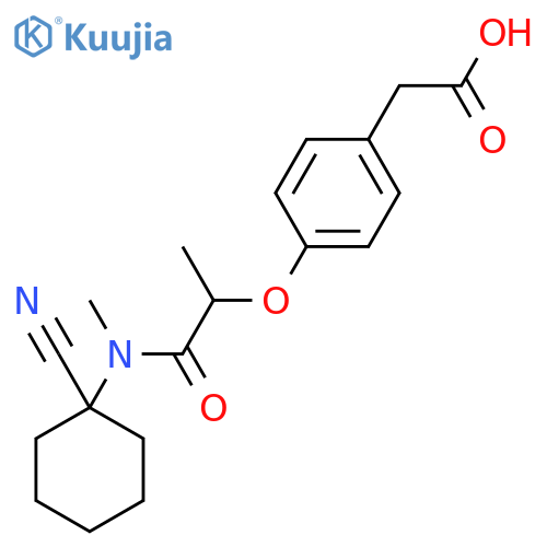 2-(4-{1-[(1-Cyanocyclohexyl)(methyl)carbamoyl]ethoxy}phenyl)acetic acid structure