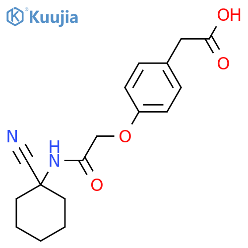2-(4-{[(1-Cyanocyclohexyl)carbamoyl]methoxy}phenyl)acetic acid structure