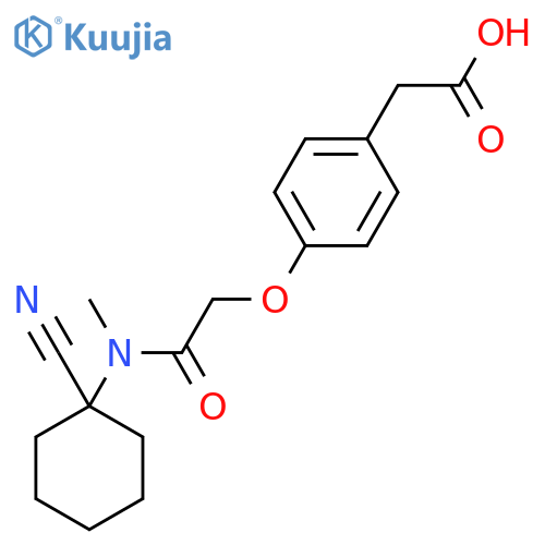 2-(4-{[(1-Cyanocyclohexyl)(methyl)carbamoyl]methoxy}phenyl)acetic acid structure