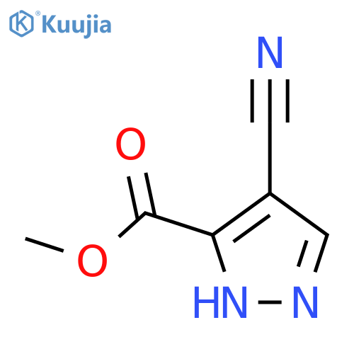 1H-Pyrazole-3-carboxylicacid, 4-cyano-, methyl ester structure