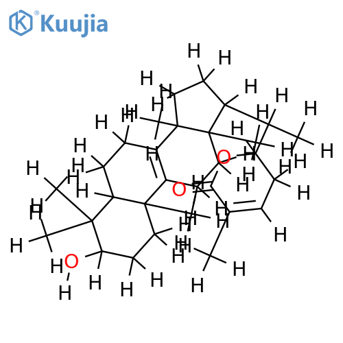 (22S)-3beta-hydroxylanosta-8,24-diene-26,22-olide structure