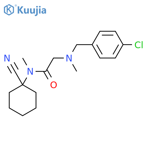 2-{[(4-chlorophenyl)methyl](methyl)amino}-N-(1-cyanocyclohexyl)-N-methylacetamide structure