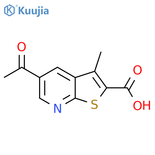 5-Acetyl-3-methylthieno2,3-bpyridine-2-carboxylic Acid structure