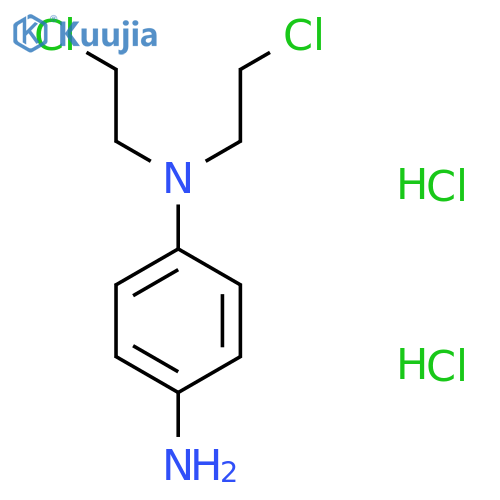 N1,N1-bis(2-chloroethyl)benzene-1,4-diamine dihydrochloride structure