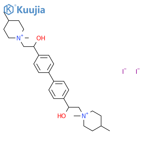 Piperidinium,1,1'-[[1,1'-biphenyl]-4,4'-diylbis(2-hydroxy-2,1-ethanediyl)]bis[1,4-dimethyl-,diiodide (9CI) structure