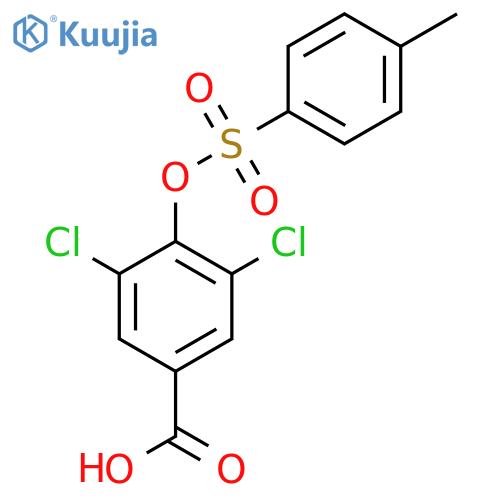 3,5-Dichloro-4-[(4-methylbenzenesulfonyl)oxy]benzoic acid structure