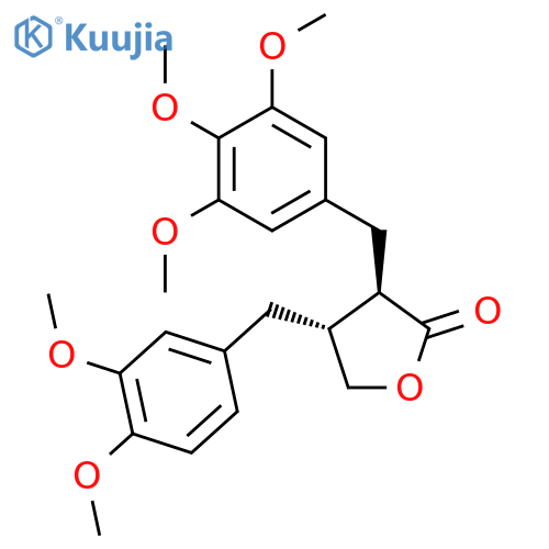 2(3H)-Furanone,4-[(3,4-dimethoxyphenyl)methyl]dihydro-3-[(3,4,5-trimethoxyphenyl)methyl]-,(3R,4R)- structure