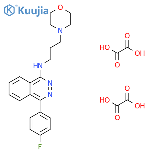 4-(4-fluorophenyl)-N-[3-(morpholin-4-yl)propyl]phthalazin-1-amine; bis(oxalic acid) structure