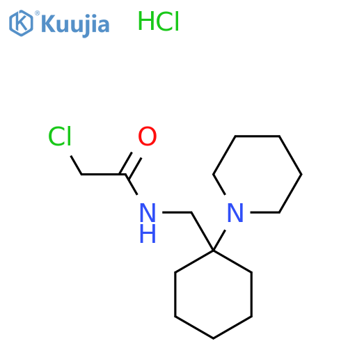2-chloro-N-{1-(piperidin-1-yl)cyclohexylmethyl}acetamide hydrochloride structure