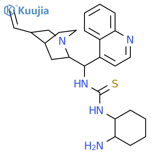 1-((1R,2R)-2-Aminocyclohexyl)-3-((1R)-quinolin-4-yl(5-vinylquinuclidin-2-yl)methyl)thiourea structure