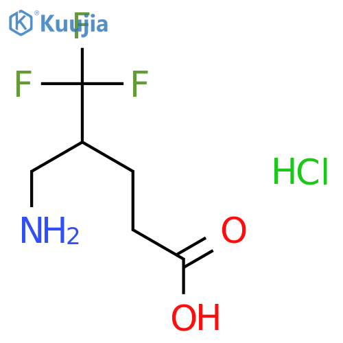 5-amino-4-(trifluoromethyl)pentanoic acid hydrochloride structure