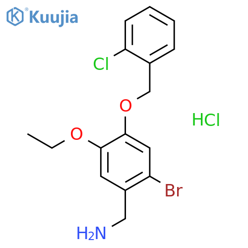 1-{2-bromo-4-[(2-chlorobenzyl)oxy]-5-ethoxyphenyl}methanamine structure