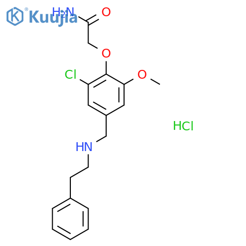 <br>2-(2-chloro-6-methoxy-4-((phenethylamino)methyl)phenoxy)acetamide hydrochlo ride structure
