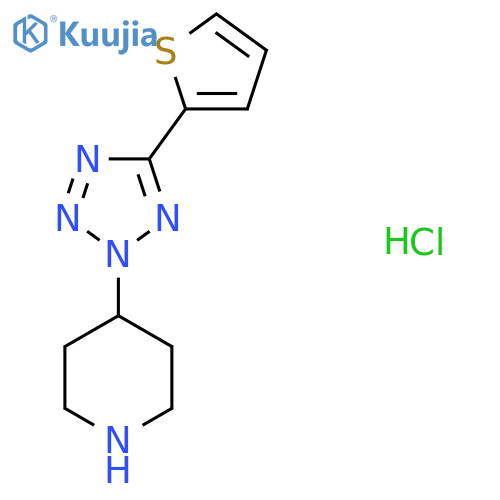 4-5-(2-Thienyl)-2H-tetrazol-2-ylpiperidine hydrochloride structure